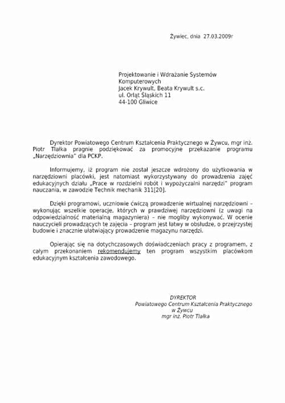 rekomendacja PCKP