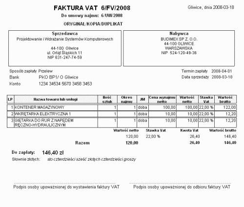 Prosty Program Do Wystawiania Faktury Vat