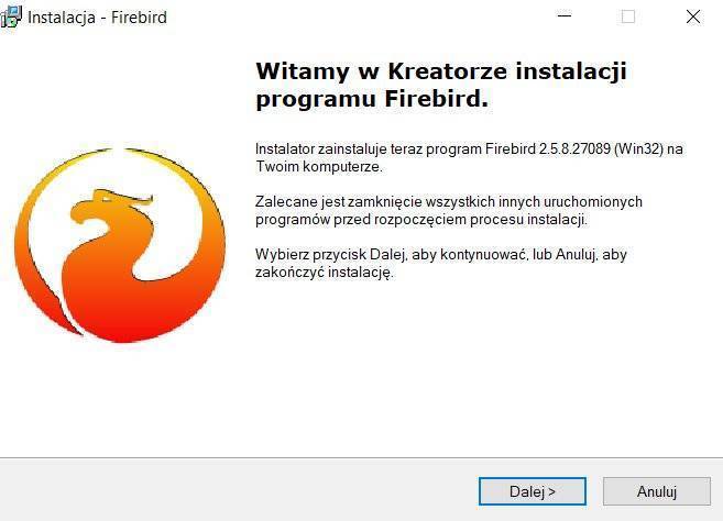 Instalacja programu Firebird