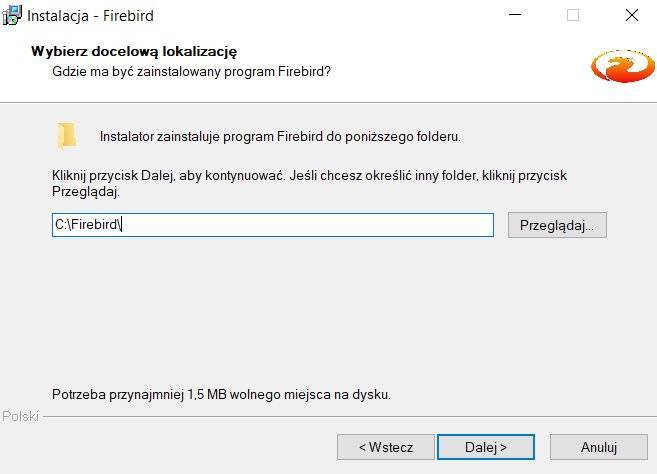 Lokalizacja programu Firebird