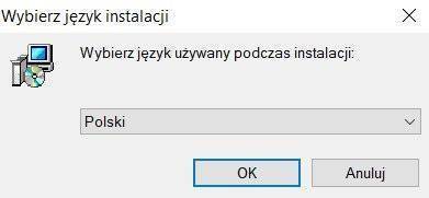 Wybór języka instalacji