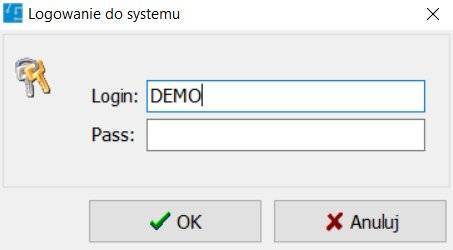 Okno logowania programu Narzędziownia