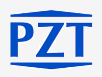 Logo Portowego Zakładu Technicznego na szarym tle