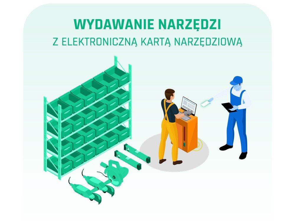 wydawanie narzędzi z kartą narzędziową elektroniczną
