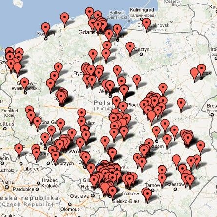 mapa klientów PWSK